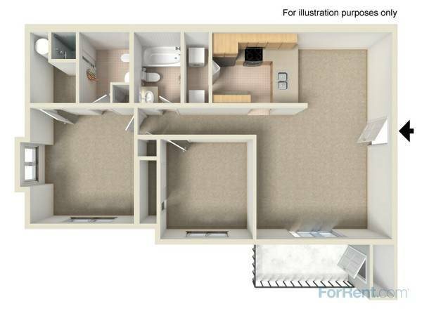 GoGo West 2 Bedroom 2 Bath Floor Plan GoGo West 2 Bedroom 2 Bath Floor Plan